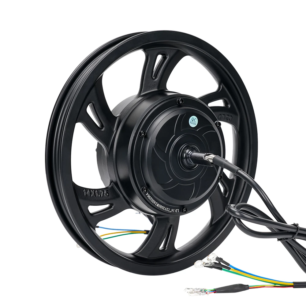 14Inch 1000/2500W 60/72V 80-90Km/h Gearless Hub Motor